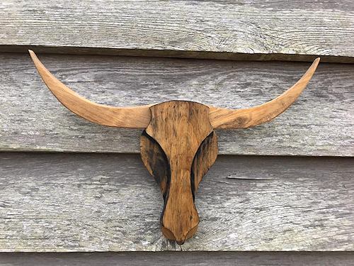Rustic Steer Head Wall Plaque